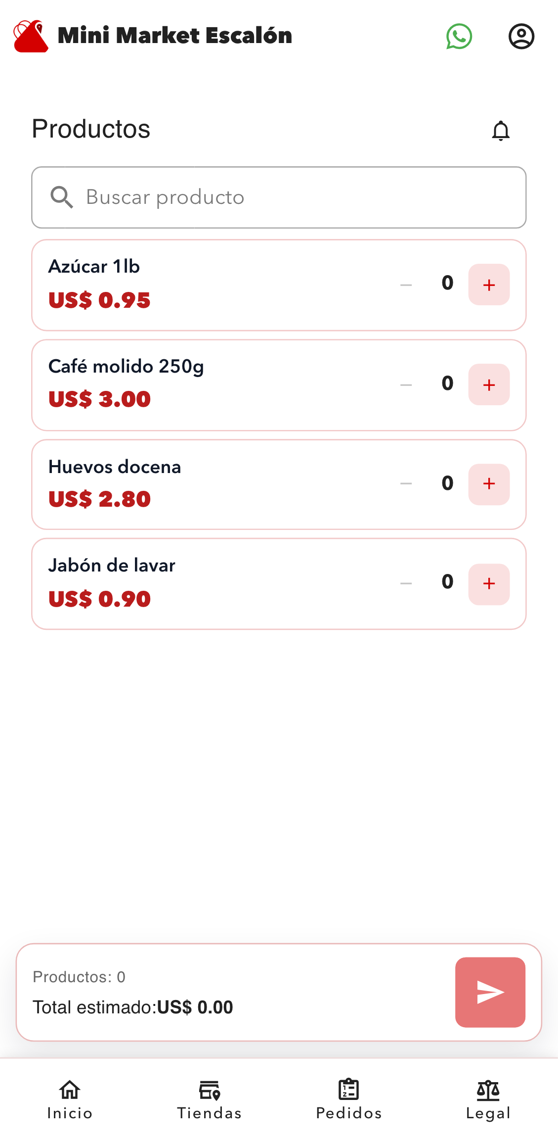 Catálogo de productos en Aulex Customer